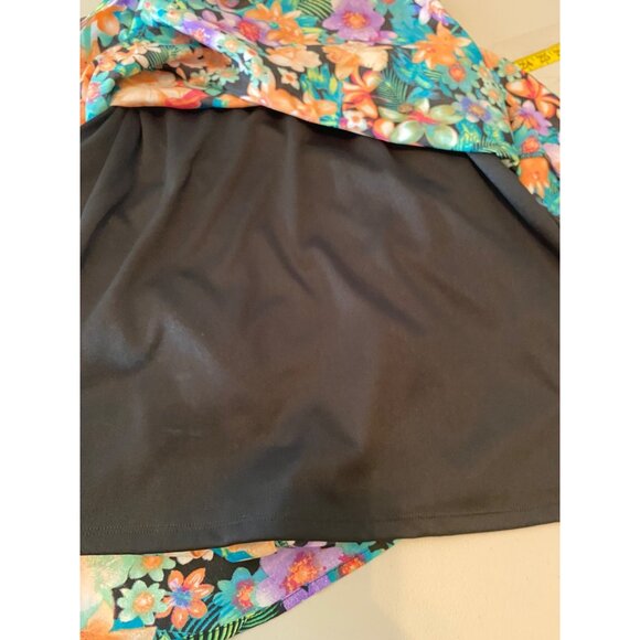 Material Girl High-Low Floral Dress Adjustable Straps Multicolor Large - Picture 7 of 12